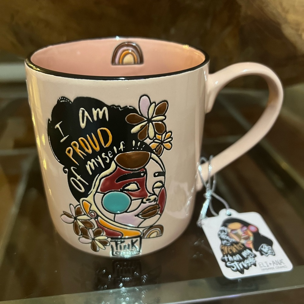 PinkLomein mug (I am proud of myself ) new